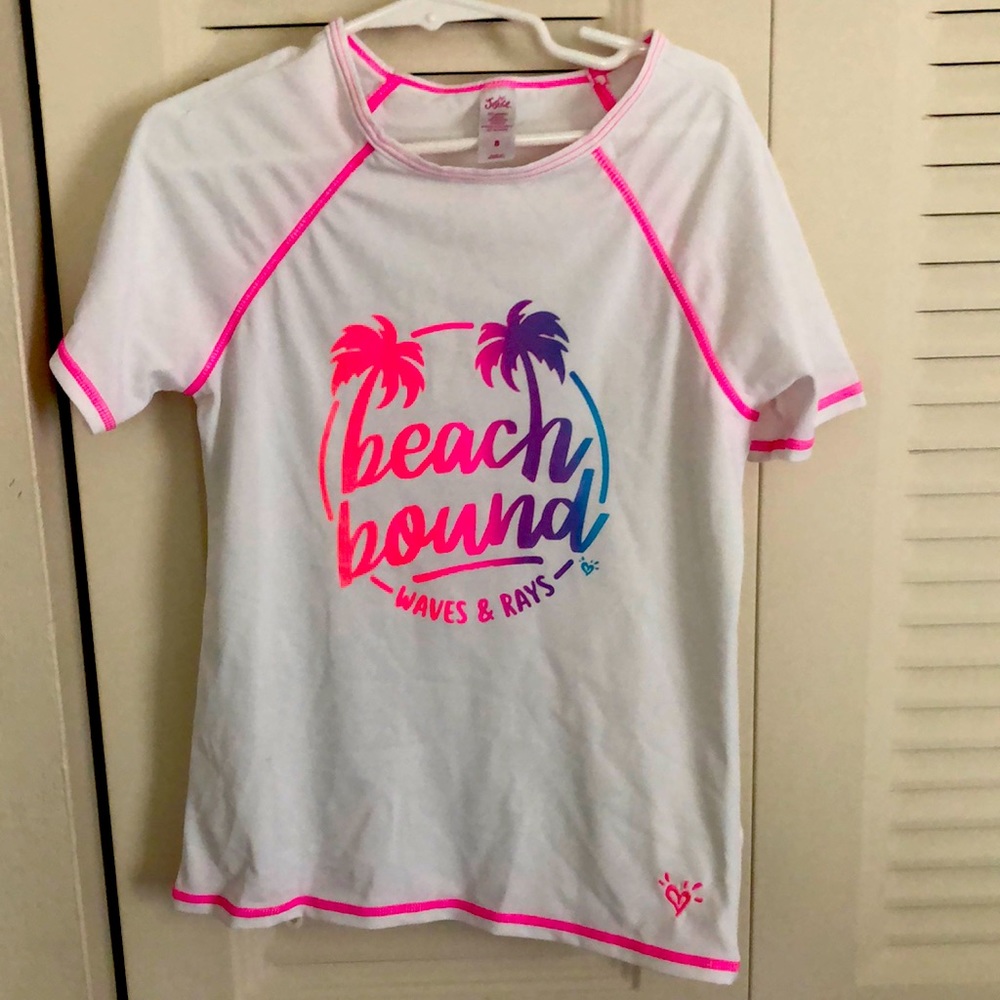 Justice brand rash guard size 8